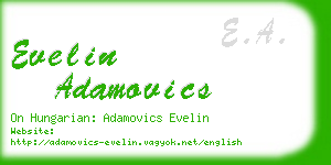 evelin adamovics business card